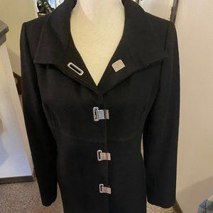 Michael Kors Black Wool Pea Coat